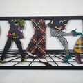 Decoratiune de perete, Let's Dance Metal Wall Art, Dimensiuni: 31 x 95 cm, Multicolor