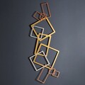 Decoratiune de perete, APT753LAGB, Dimensiuni: 45 x 116 cm, Aur / Argint / Cupru