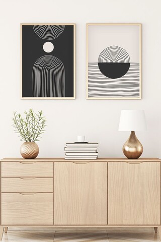 Tablou decorativ (2 Pieces), Huhu88, Lemn masiv (Grosime: 2,5 cm, Multicolor