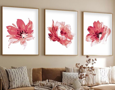 Tablou decorativ (3 Pieces), Huhu216, Lemn masiv (Grosime: 2,5 cm, Multicolor