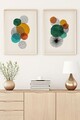 Tablou decorativ (2 Pieces), Huhu32, Lemn masiv (Grosime: 2,5 cm, Multicolor