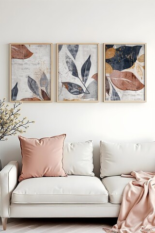 Tablou decorativ (3 Pieces), Huhu467, Lemn masiv (Grosime: 2,5 cm, Multicolor