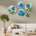 Tablou decorativ (5 Pieces), Iaht-20, Dimensiuni: 43,5 x 43,5 cm (1 bucată), Multicolor