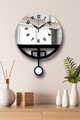Ceas de perete decorativ, Vlnt108Gu, Diametru: 39 cm, Negru