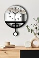 Ceas de perete decorativ, Vlnt108Gu, Diametru: 39 cm, Negru