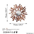 Oglinda decorativa, Mirror Sun 3, Dimensiuni: 75 x 75 x 4 cm, Multicolor