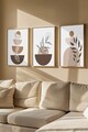 Tablou decorativ (3 Pieces), Artvmodel4-Ahsap, MDF (Grosime: 2,7 mm, Multicolor