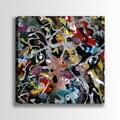 Tablou decorativ, DEV10694-140140, Lemn (Grosime: 3-4 cm, Multicolor