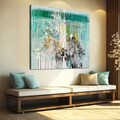 Tablou decorativ, DEV10702-140140, Lemn (Grosime: 3-4 cm, Multicolor