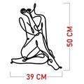 Decoratiune de perete, Eve, Dimensiune: 39 x 50 cm, Negru