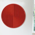Decoratiune de perete, ART128, Dimensiuni: 33 x 33 x 2 cm, Rosu