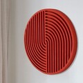 Decoratiune de perete, ART128, Dimensiuni: 33 x 33 x 2 cm, Rosu