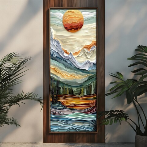 Tablou decorativ, LONG001-S/120-40, Imprimat UV, Multicolor
