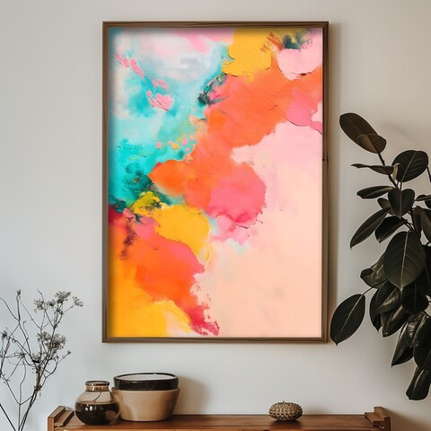 Tablou decorativ, GE173-L, Lemn, Multicolor