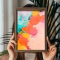 Tablou decorativ, GE173-L, Lemn, Multicolor