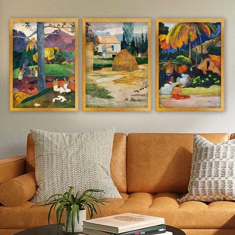 Set 3 tablouri decorative, 3AC_UN3897173_3545, Polistiren, Multicolor