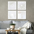 Set de oglinzi (4 Pieces), BYZ7436502136122, Model MDF tăiat cu laser (Grosime: 3 mm, Argintiu