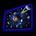 Tablou decorativ cu lumina LED, 4570KTLGDACT, Dimensiune: 45 x 70 cm, Multicolor