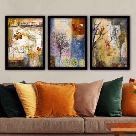 Tablou decorativ (3 Pieces), 3SC147, Plastic, Multicolor