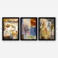 Tablou decorativ (3 Pieces), 3SC147, Plastic, Multicolor