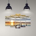 Set 5 tablouri decorative, 5DMDF-14, 20 x 60 cm, Multicolor
