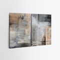 Tablou decorativ (2 Pieces), 2KNV4268, Lemn, Multicolor