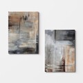 Tablou decorativ (2 Pieces), 2KNV4268, Lemn, Multicolor