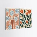 Tablou decorativ (2 Pieces), 2KNV4375, Lemn, Multicolor