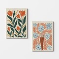 Tablou decorativ (2 Pieces), 2KNV4375, Lemn, Multicolor