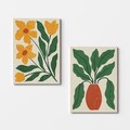 Tablou decorativ (2 Pieces), 2KNV4387, Lemn, Multicolor
