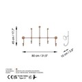 Cuier de perete, Iyon-C, Grosime: 9 mm, Cupru
