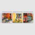 Set 3 tablouri decorative, DRPRC18, Cadru: 100% LEMN (grosime: 3 cm), Multicolor