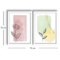 Tablou decorativ (2 Pieces), 2p3752softct-012, Înrămat: 100% LEMN (Grosime: 22 mm, Multicolor