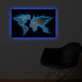 Tablou decorativ cu lumina LED, 4570DACT-35, Dimensiune: 45 x 70 cm, Multicolor