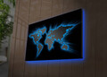 Tablou decorativ cu lumina LED, 4570DACT-35, Dimensiune: 45 x 70 cm, Multicolor