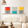 Tablou decorativ (3 Pieces), UDC15, Canvas imprimat, Multicolor
