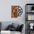Decoratiune de perete, Flowers, Dimensiuni: 53 x 57 cm, Nuc / Negru