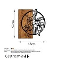 Decoratiune de perete, Flowers, Dimensiuni: 53 x 57 cm, Nuc / Negru