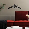 Decoratiune de perete, Full Mount And Mountain, Dimensiune: 62 x 22 cm, Negru
