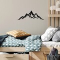 Decoratiune de perete, Full Mount And Mountain, Dimensiune: 62 x 22 cm, Negru