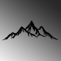 Decoratiune de perete, Full Mount And Mountain, Dimensiune: 62 x 22 cm, Negru