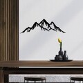Decoratiune de perete, Mountain, 70 x 22 cm, Negru