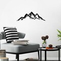 Decoratiune de perete, Mountain, 70 x 22 cm, Negru