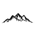 Decoratiune de perete, Mountain, 70 x 22 cm, Negru