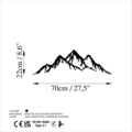 Decoratiune de perete, Mountain, 70 x 22 cm, Negru