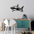 Decoratiune de perete, Shark, Dimensiune: 50 x 28 cm, Negru