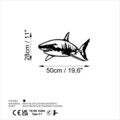 Decoratiune de perete, Shark, Dimensiune: 50 x 28 cm, Negru
