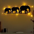 Decoratiune de perete, Elephant 070, Dimensiune: 15 x 50 cm, Negru