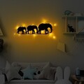 Decoratiune de perete, Elephant 070, Dimensiune: 15 x 50 cm, Negru