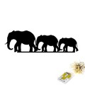 Decoratiune de perete, Elephant 070, Dimensiune: 15 x 50 cm, Negru